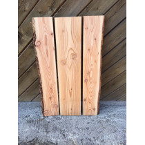 Tischplatte für Eigenbau im Set, unbesäumte Bohlen, Baumscheibe, Bretter, Lärche 120x80x2,5cm